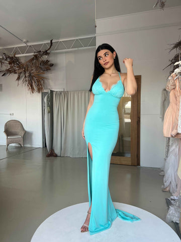 Lacey Gown - Baby Aqua - Amy Taylor Collection